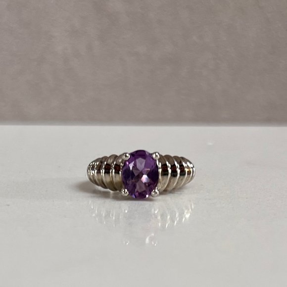 Sundance Amethyst Sterling Silver Handmade Ring | Vintage Artisan Jewelry - Picture 16 of 16